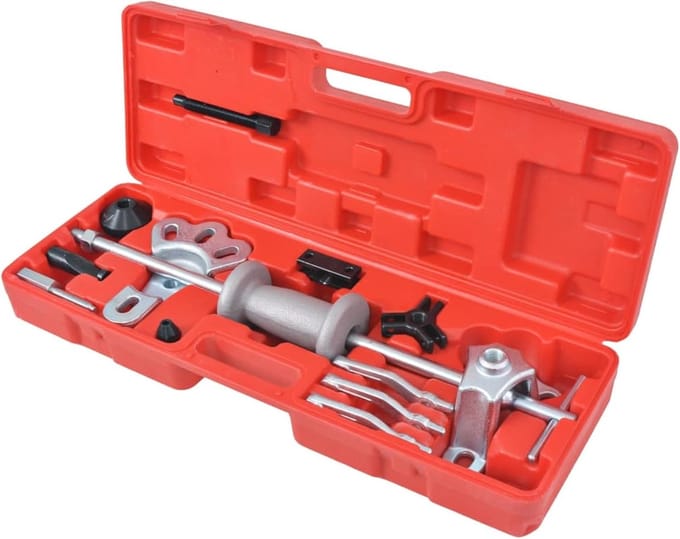 Trekker Set - Lagerscheider Tool - Onderhoud Voertuigen - 17 Delig - Compact - Zilver