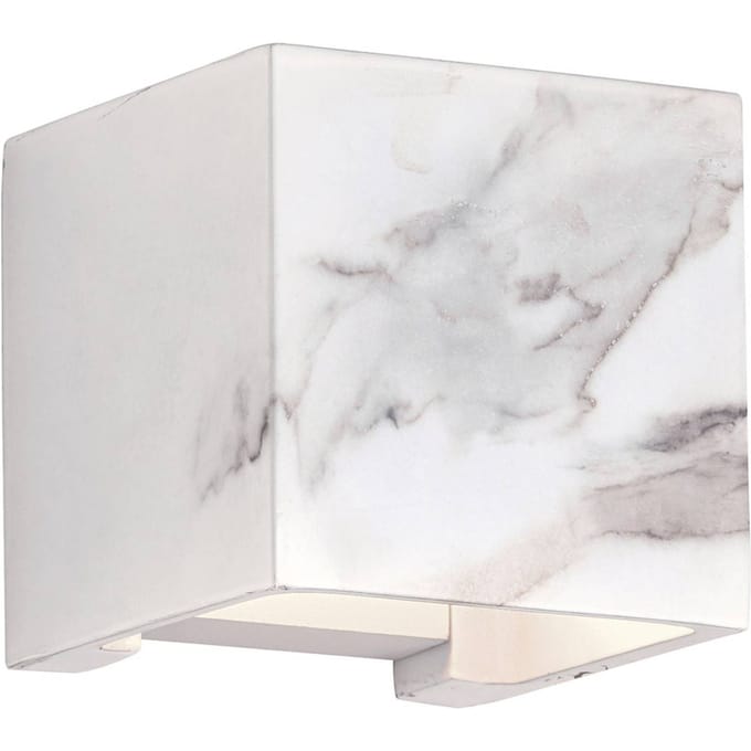 Viokef LED buitenwandlamp Davos justeerbaar marmer wit
