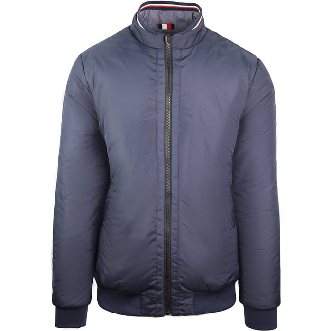 Tommy Hilfiger Reversible Gewatteerde Bomber Zip Up Navy Herenjas