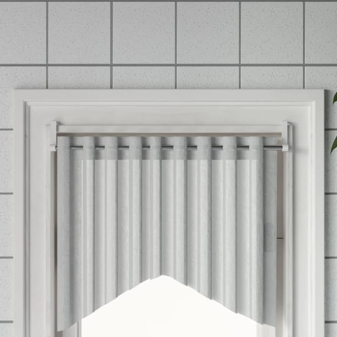 vidaXL - Gordijnrails - 2 - st - 40-60 - cm - aluminium - wit - en - zilverkleurig