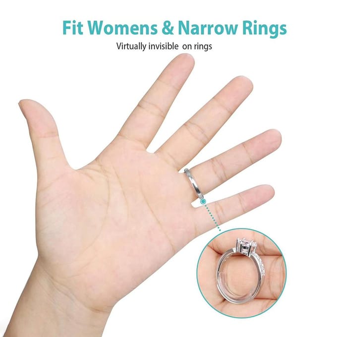 Onzichtbare R-ing maatregelaar R-ing Sizer Spacer Guard 8 maten voor losse ringen Draagbaar transparant