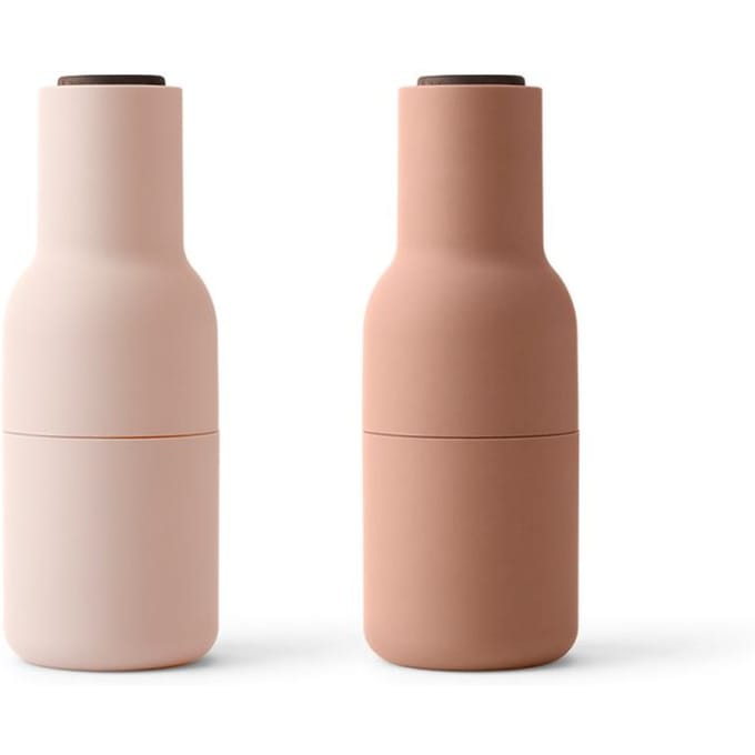 Audo - Bottle Grinder Classic molenset - deksel walnoot - roze