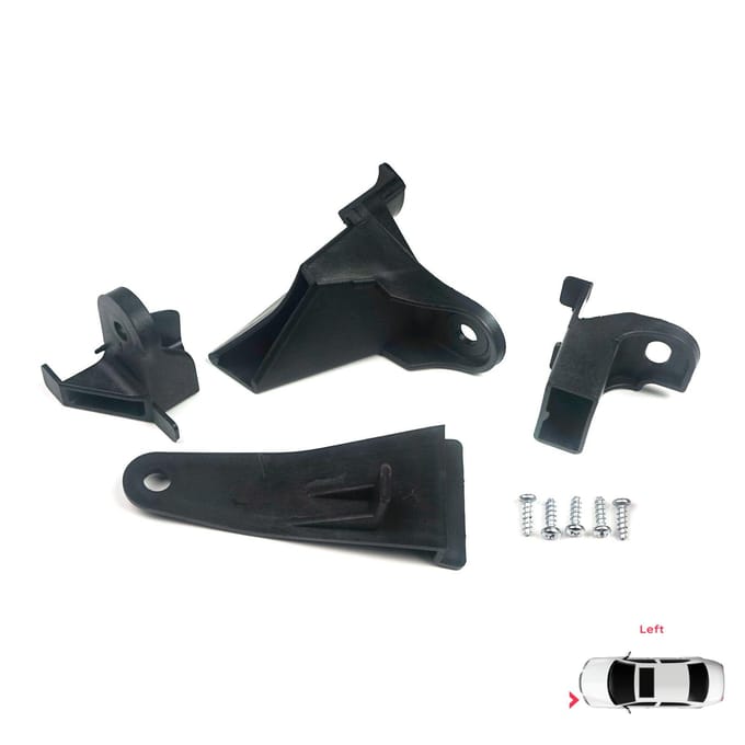 BHL522 Support de Phare Support de Montage Kit d'Onglets de Réparation Côté Gauche pour Renault Symbol MK3 2013-2017 Pré-Facelift 260607796R