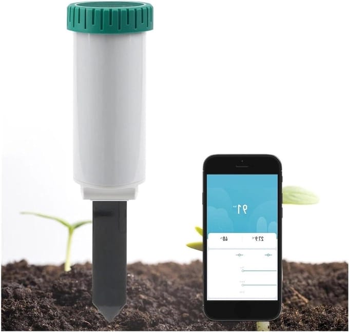 Slimme Bodemtester - Bodemvochtmeter Temperatuurmeter - Planten Groei Optimaliseren - Waterdicht IP67 Ontwerp - One Size - Smart Soil Meter