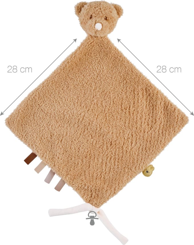 Nattou TEDDY Maxi Knuffeldoekje - Beer - 35 cm - Karamel