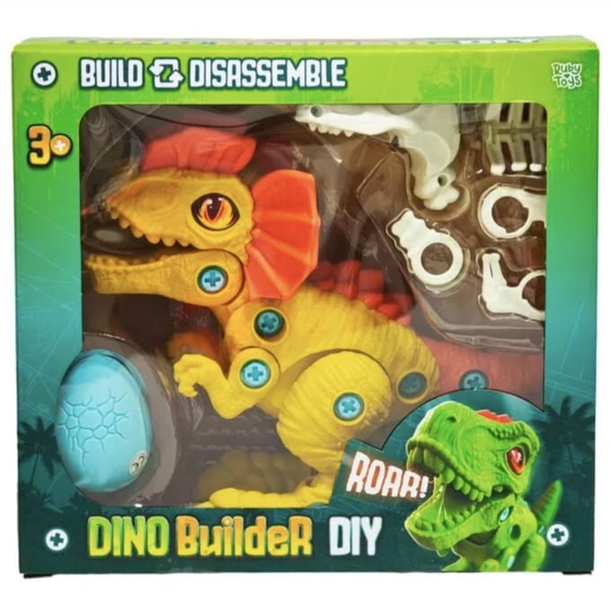 Ruby Toys - Dino Buider Geel - Build Disassemble