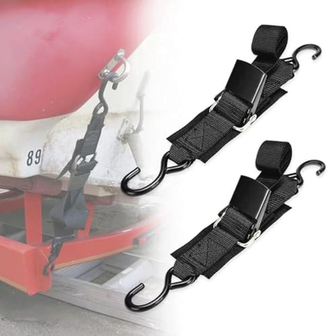 Verstelbare Boot Trailer Tie Down Riemen met Quick Release Gesp - 47 inch (2 Stuks)