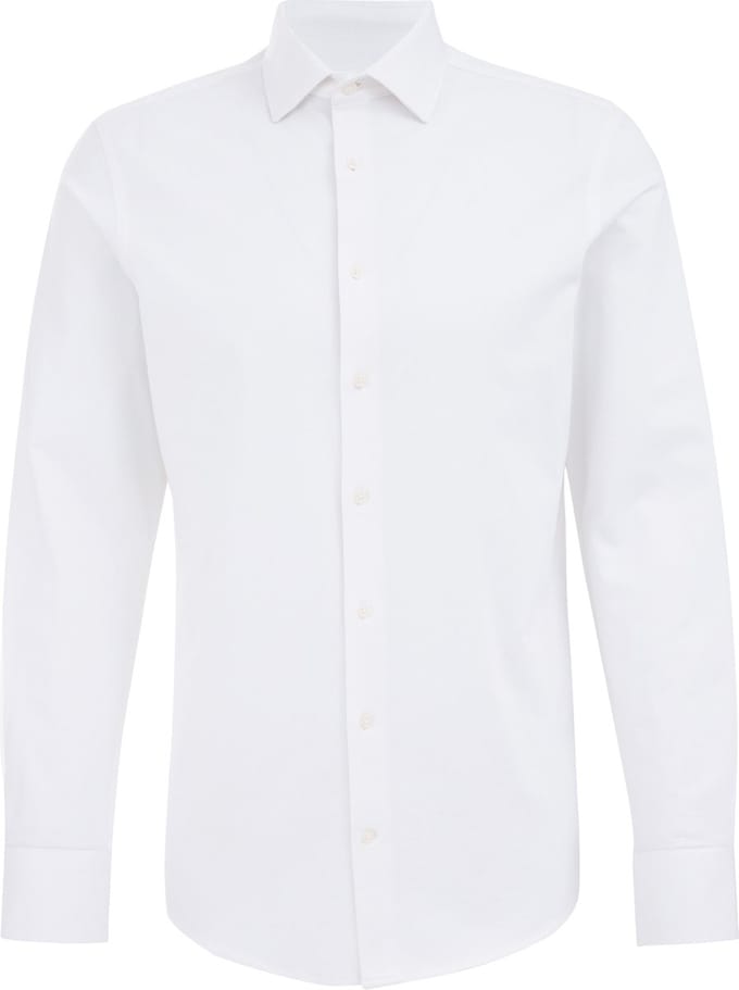 WE Fashion Heren Premium slim fit overhemd met jacquard structuur