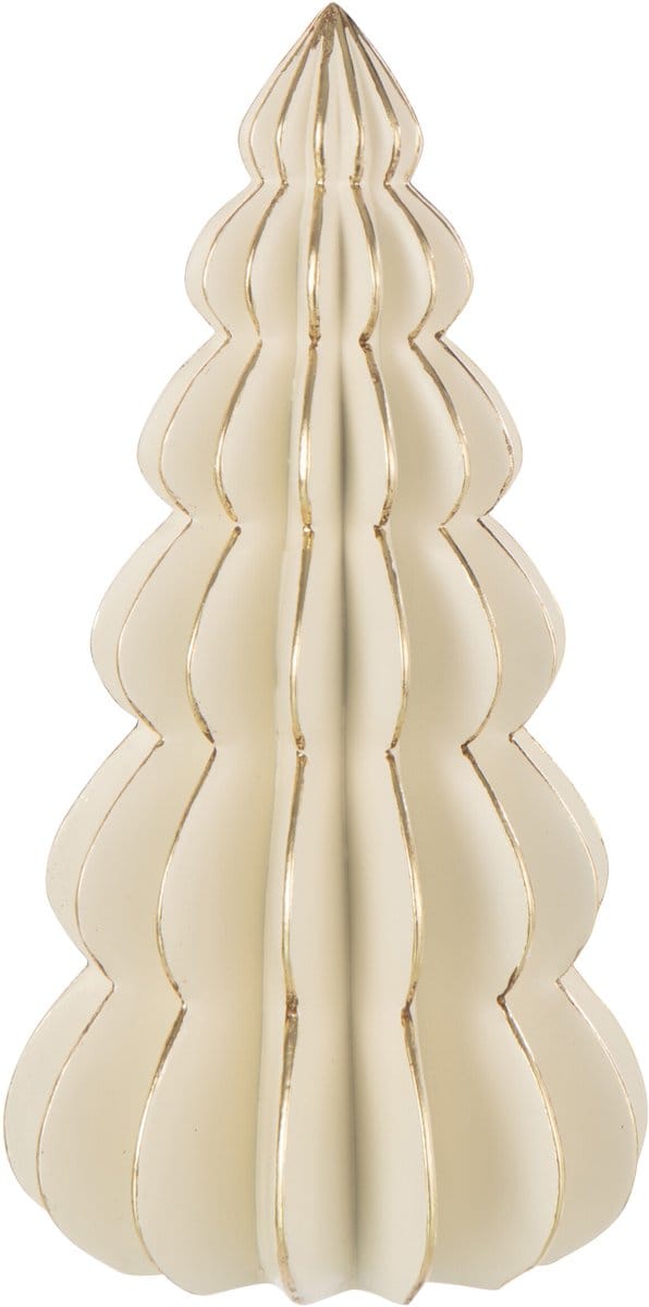 J-Line decoratie Boom Origami - polyresin - wit/goud - large