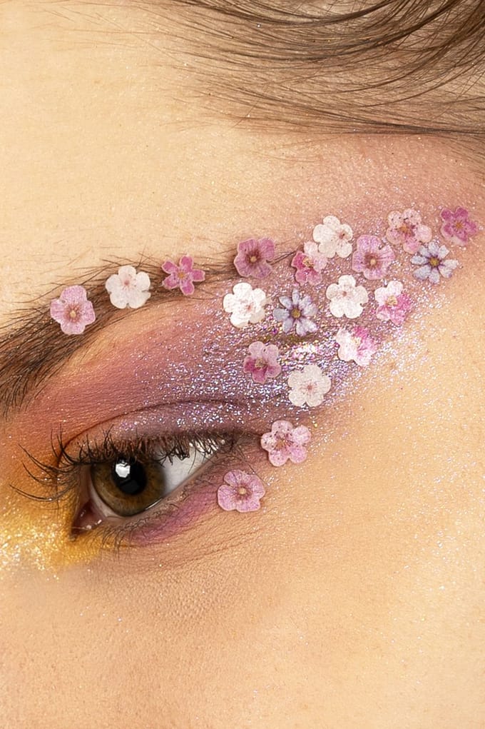 PXP Pressed Chunky Glitters - Flowers - Cream - Pink Mix Cream 10ml