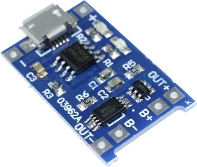 OTRONICÂ® Lithium Batterijlader (18650) met Micro Usb 5V 1A TP4056 | Arduino | ESP32 | ESP8266 | Raspberry Pi