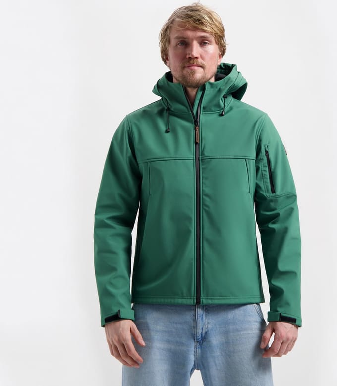 Travelin' Stian Heren - Softshell Jas - Waterdicht - Donkergroen