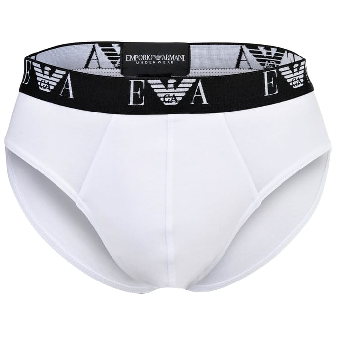 Armani slips EA logo band 3-pack wit