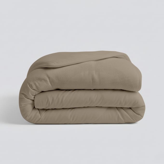 Zydante® Dekbed Waffle 140x220 cm - Taupe