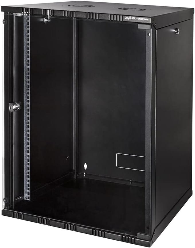 19 inch Server Wandkast 15HE 560mm Diep Ongemonteerd Zwart