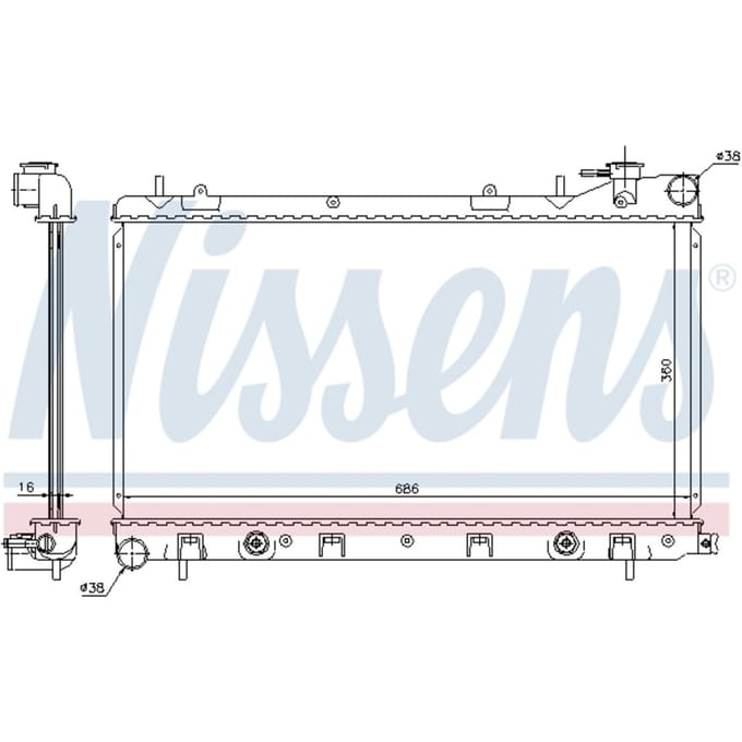 Radiator, motorkoeling NISSENS 67728