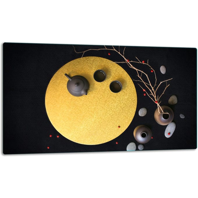 TMK ArtDeko - Snijplank - 52x30cm - Glas - Koffiemotief