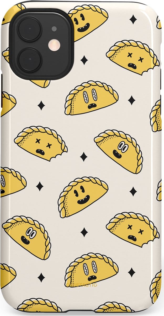 Casetastic hoesje geschikt voor Apple iPhone 11 - Dubbellaagse bescherming - Pastei gerei - Fashion Case - Wit Goud Beige Lichtgrijs