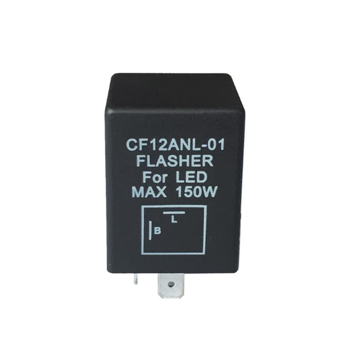 2-pins CF12ANL-01 elektronisch led-knipperrelais Fix richtingaanwijzerlampen Hyper Flash-probleem zwart