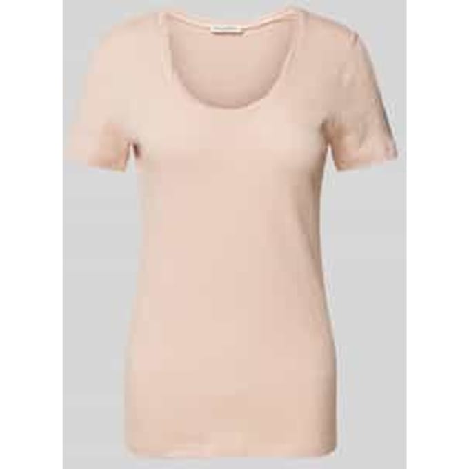 Shaped fit T-shirt van puur katoen