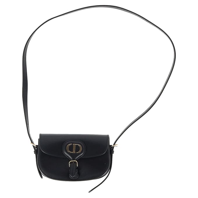 Dior Nieuwe Dior Bobby Mini Handtas in Zwart Kalfsleer