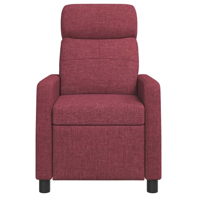 vidaXL - Recliner - Wijnrood - Stof