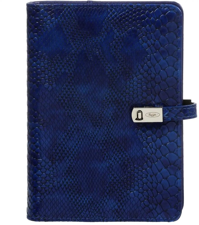1111-75 Personal Bindmiddel Organizer Croco Indigo 1 week per 2 paginas 2026-2027-2028
