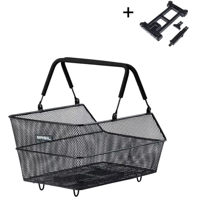 Basil Cento S fietsmand met MIK-bevestiging 7 liter 31 x 21 x 11 cm - zwart