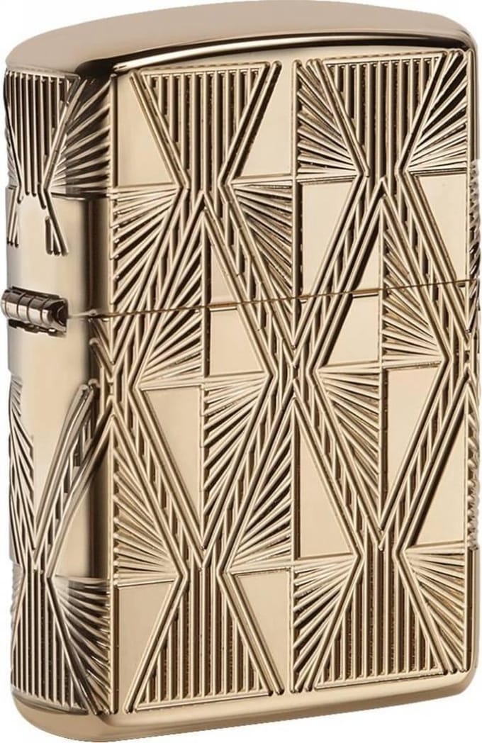 Aansteker Zippo Armor Case Gold Plated Multi Cut