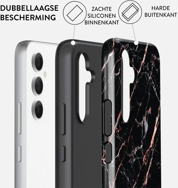 Burga Tough Case Samsung Galaxy A55 5G - Rose - Goud Marble