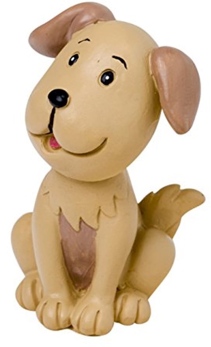 Taartfiguur Bruidspaar met Hond - Polyhars, 4 x 4 x 7 cm