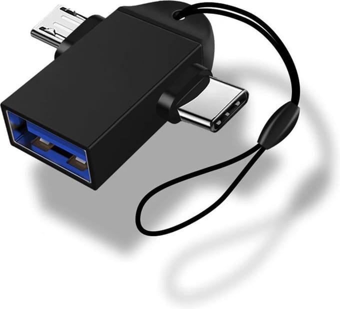 Femur 3-in-1 USB-C Adapter - USB Adapter - Micro USB Adapter - USB-C Hub - Geen USB-C kabel meer nodig - USB Stick aansluiting