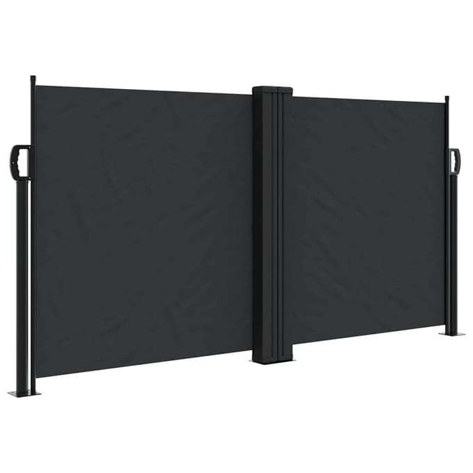 vidaXL - Windscherm - uittrekbaar - 120x1200 - cm - zwart