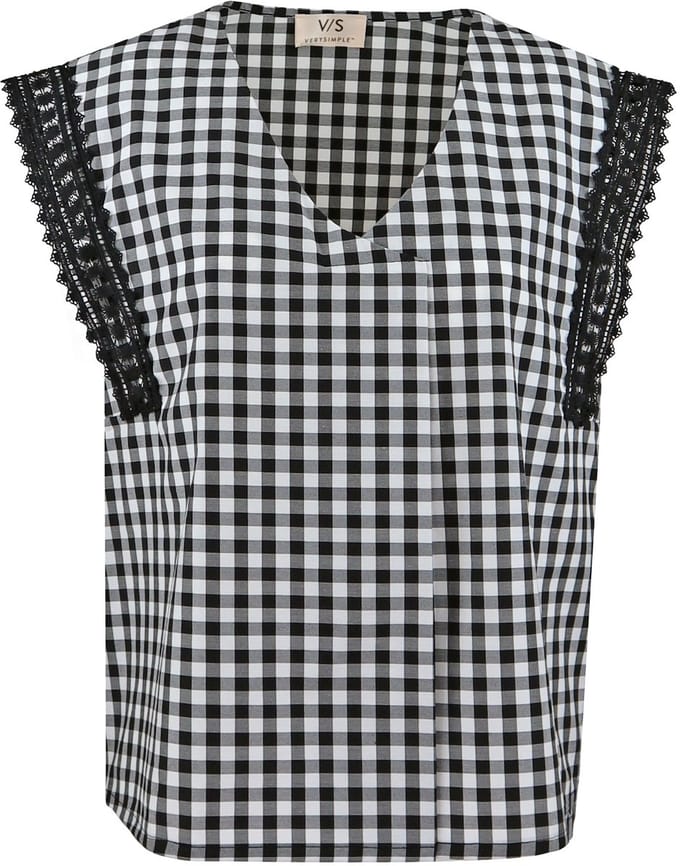 Verysimple - zwart witte top - maat 34 (IT40)