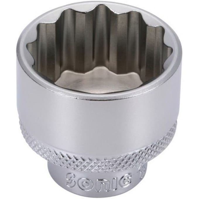 12-zijdige dop, 3/8" aandrijving, 13mm, 28mm lengte