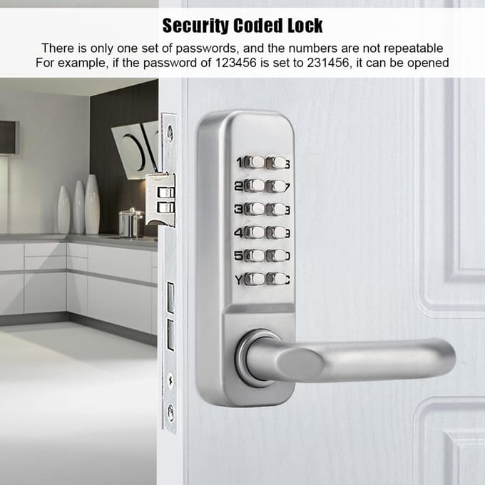 1   11 Cijferige Code Combinatie Nok Deur Zinklegering Handig Wachtwoord Beveiliging Coded Slot gray