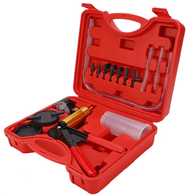 Testeur de purge de frein à main, Kit de purge, pompe à vide, purge de moto de voiture red