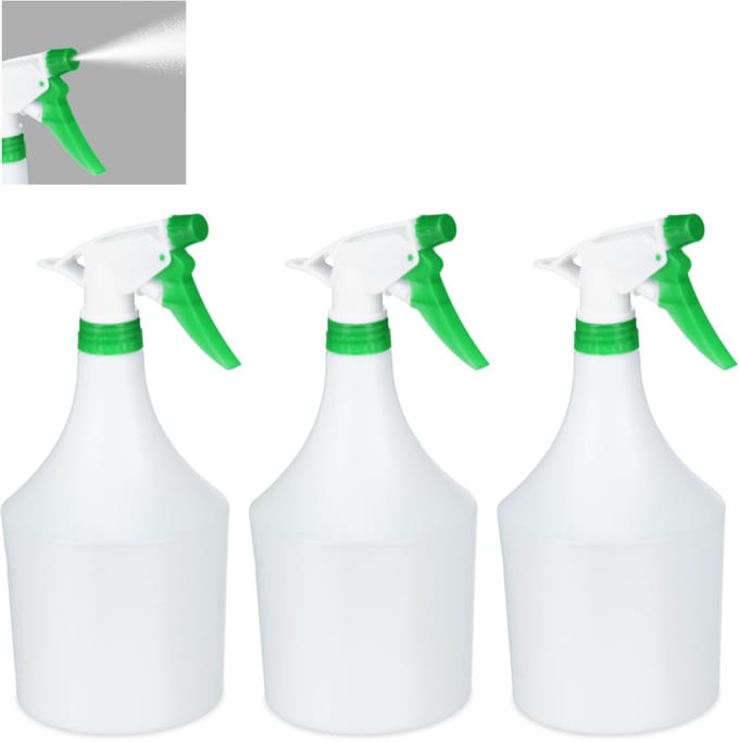 Plantenspuit - set van 3 - verstelbare straal - 1 liter - groen