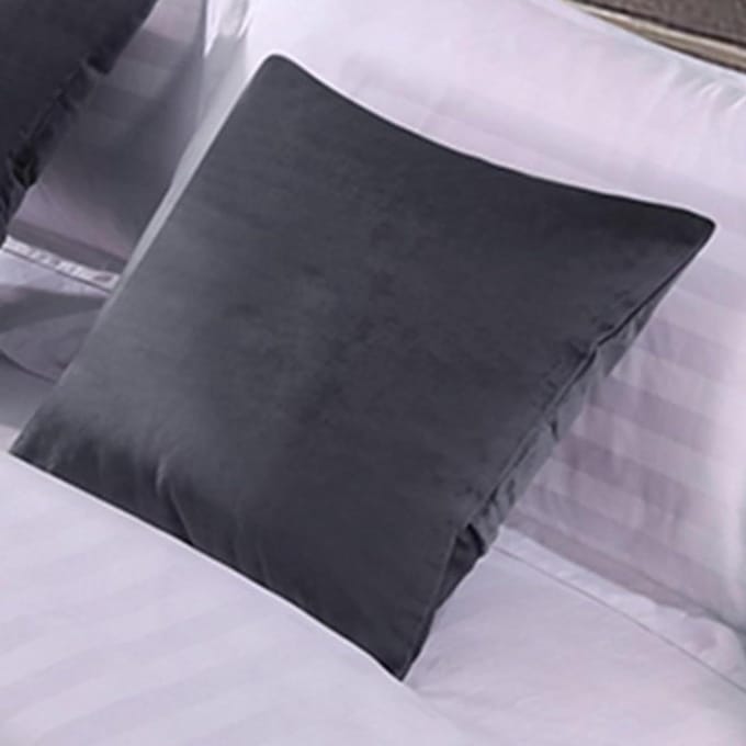 Decoratief Kussen - Zachte Kussensloop - Woonkamer Aankleden - Luxe Fluweel - 45 x 45 cm - Grijs
