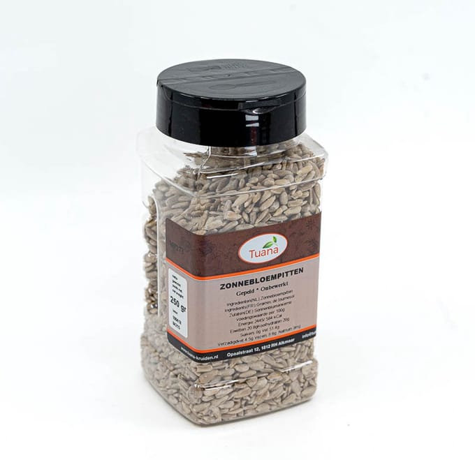 Tuana Kruiden - Zonnebloempitten Gepeld - Strooibus 200 Gram - MP-Z-0005