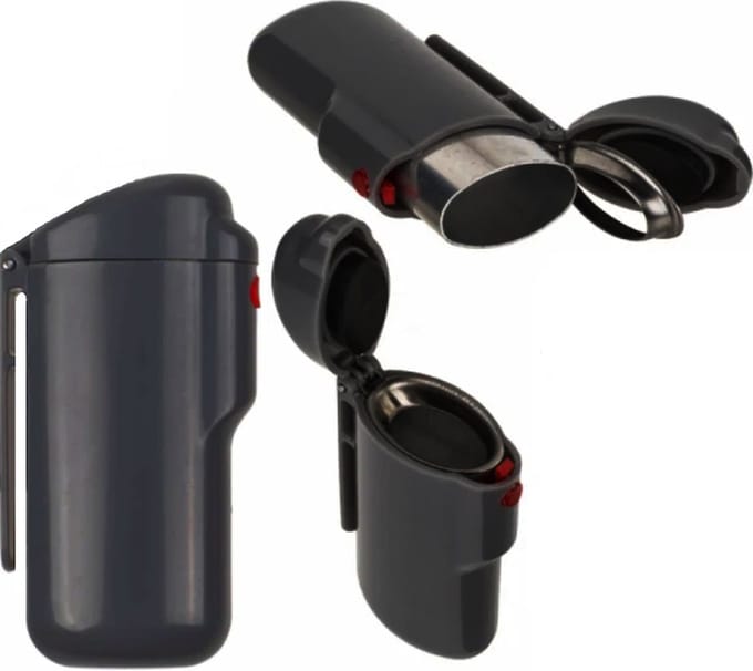 GEAR 3000® - Draagbare asbak - Portable ashtray - Pocket asbak - zwart