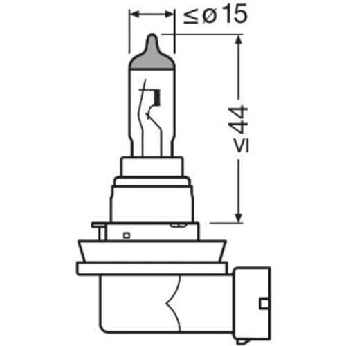 Ams-Osram Gloeilamp OSRAM Standard H8 12V, 35W, 1 Stuk