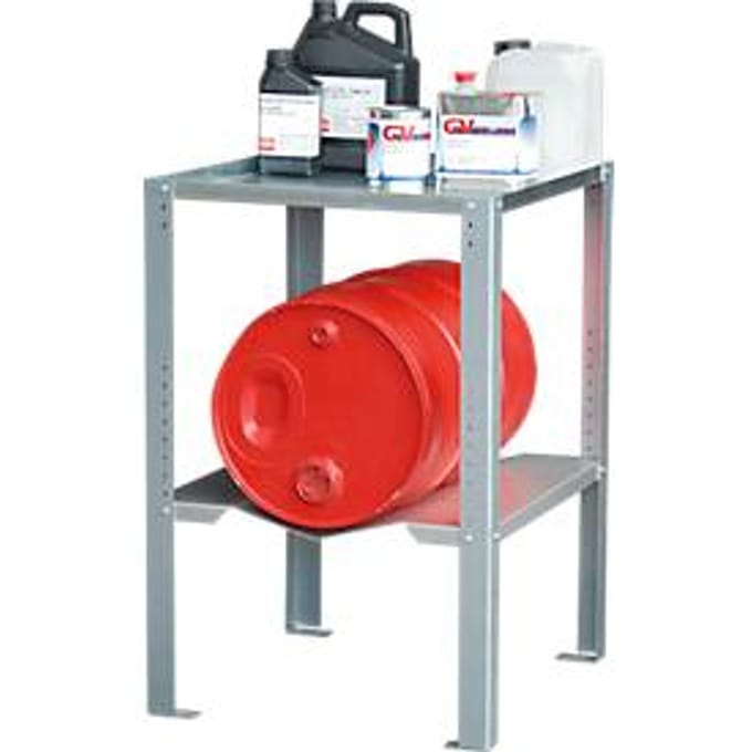 Containerrek voor lekbakken, 1 x 60 l vat/container