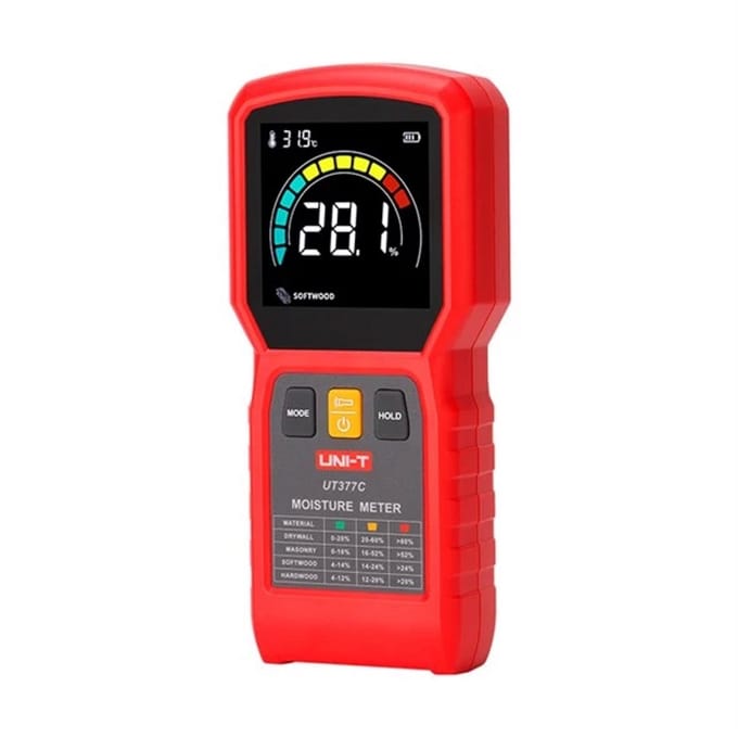 UNI-T UT377C Pinloze Vochtmeter voor Hout en Bouwmaterialen