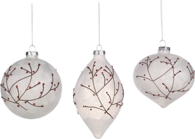 Goodwill - Kerstbal - Multicolour - L10 x H10 cm - 3 stuks