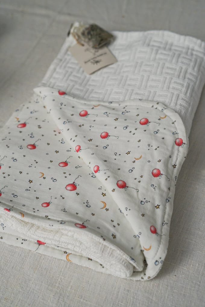 Baby-wikkeldeken-80x80 cm-handgemaakt(Sweet baby Bedstraw)