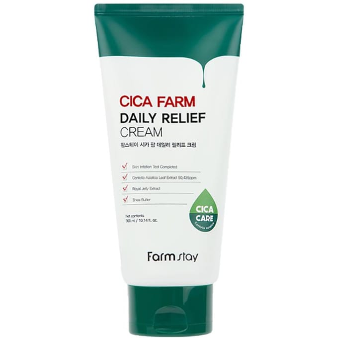 Farm Stay Crème Quotidienne Apaisante Cica Farm 300ml + CADEAU ALEATOIRE gray