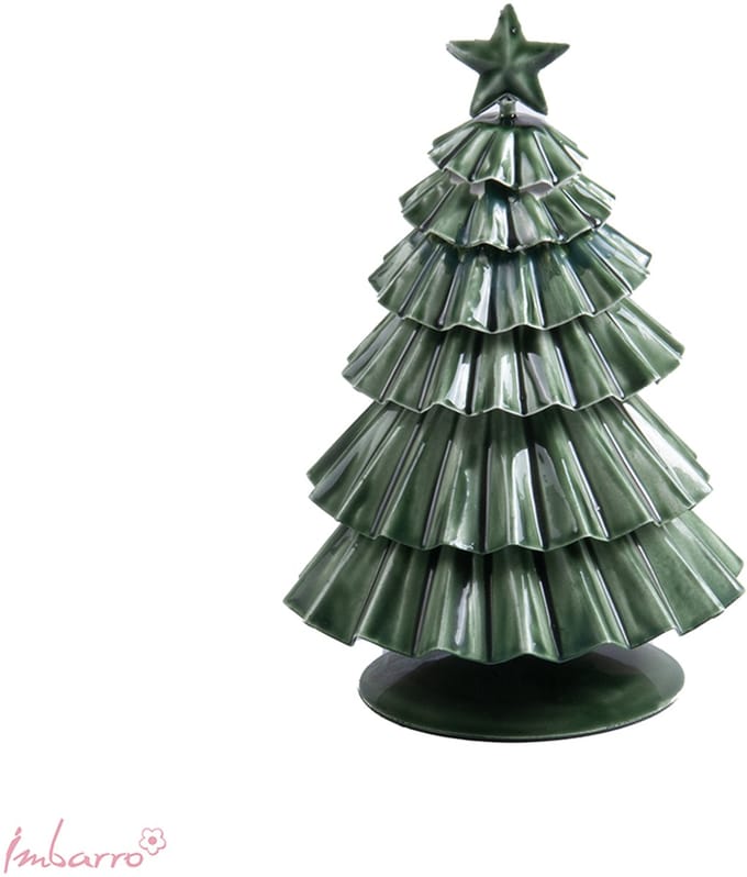 Imbarro – Decoratieve Kerstboom – Boom – Juda – Metaal – Groen – 14.5x22cm