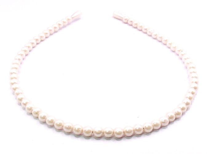 Diadeem met parel crèmekleur