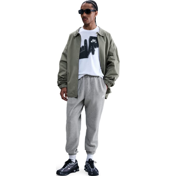 Nike fleece Broeken Heren - Grijs - Maat S